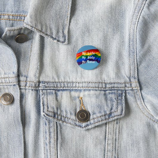 LGBT Pride Pin Ronde Button 3,2 Cm (In situ)