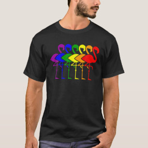 LGBT Pride Pink Flamingo Lesbian Gay Support Equal T-shirt