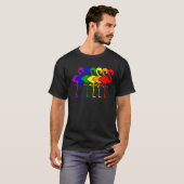 LGBT Pride Pink Flamingo Lesbian Gay Support Equal T-shirt (Voorkant volledig)