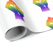 LGBT Pride Power Fist Wrapping Paper Cadeaupapier (Rol Hoek)