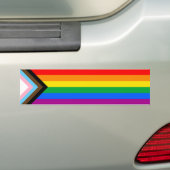 LGBT PRIDE (Progress Pride) Bumpersticker (Op auto)