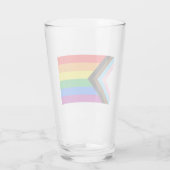 LGBT PRIDE (Progress Pride) Glas (Achterkant)