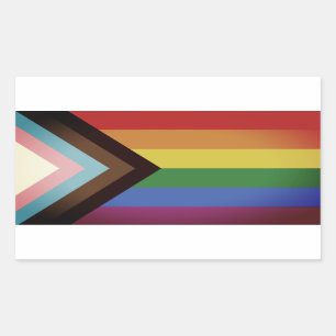 LGBT PRIDE (Progress Pride) Rechthoekige Sticker