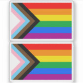 LGBT PRIDE (Progress Pride) Sticker (Voorkant)