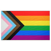 LGBT PRIDE (Progress Pride) Stof (Yard (91,4 cm))