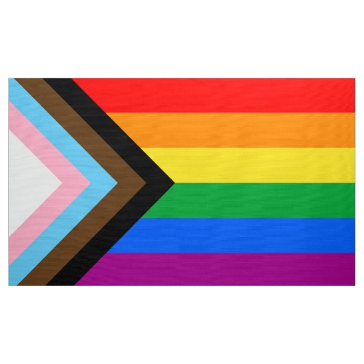 LGBT PRIDE (Progress Pride) Stof (Yard (91,4 cm))