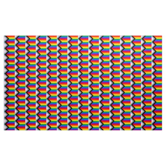 LGBT PRIDE (Progress Pride) Stof (Yard (91,4 cm))