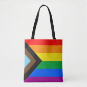 LGBT PRIDE (Progress Pride) Tote Bag (Voorkant)