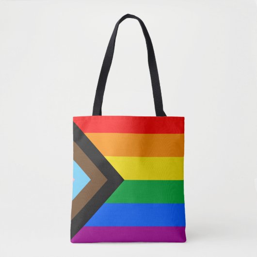 LGBT PRIDE (Progress Pride) Tote Bag (Voorkant)
