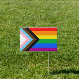 LGBT PRIDE (Progress Pride) Tuinbord