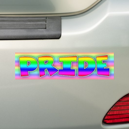 LGBT Pride Proud om de Bumpersticker van de Regenb (Op auto)