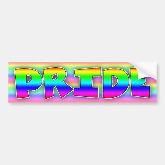 LGBT Pride Proud om de Bumpersticker van de Regenb (Voorkant)