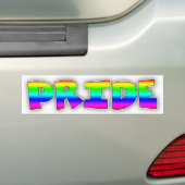 LGBT Pride Proud om de Bumpersticker van de Regenb (Op auto)