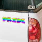 LGBT Pride Proud om de Bumpersticker van de Regenb (Op Truck)