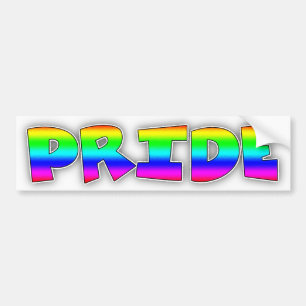 LGBT Pride Proud om de Bumpersticker van de Regenb