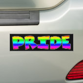 LGBT Pride Proud om de Bumpersticker van de Regenb (Op auto)