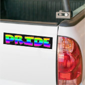 LGBT Pride Proud om de Bumpersticker van de Regenb (Op Truck)