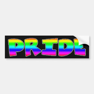LGBT Pride Proud om de Bumpersticker van de Regenb