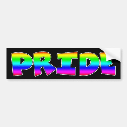 LGBT Pride Proud om de Bumpersticker van de Regenb (Voorkant)