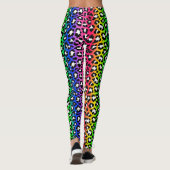 LGBT Pride Punk Rock Rainbow Leopard Print Leggings (Achterkant)