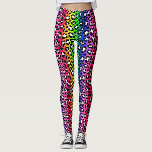 LGBT Pride Punk Rock Rainbow Leopard Print Leggings
