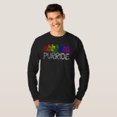 LGBT Pride Purride Rainbow Cat LGBTQ Support Kitte T-shirt (Voorkant volledig)