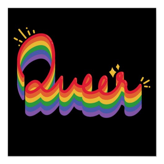 LGBT+ Pride. Queer liefde. Poster (Voorkant)