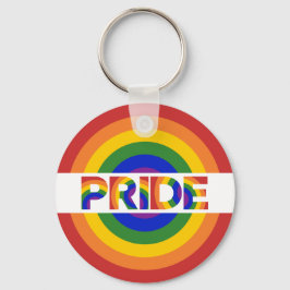 LGBT Pride Rainbow Bullseye Sleutelhanger