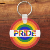 LGBT Pride Rainbow Bullseye Sleutelhanger (Voorkant)