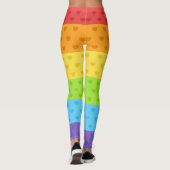 LGBT Pride Rainbow Color Hearts Leggings (Achterkant)