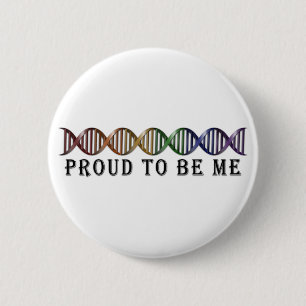 LGBT Pride Rainbow DNA Ronde Button 5,7 Cm