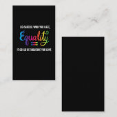 LGBT Pride Rainbow Equality Gift Visitekaartje (Voorkant / Achterkant)