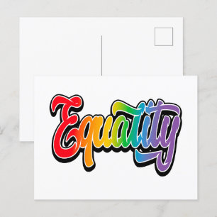 LGBT Pride Rainbow Flag Equality Briefkaart