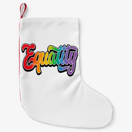 LGBT Pride Rainbow Flag Equality Kleine Kerstsok (Voorkant)