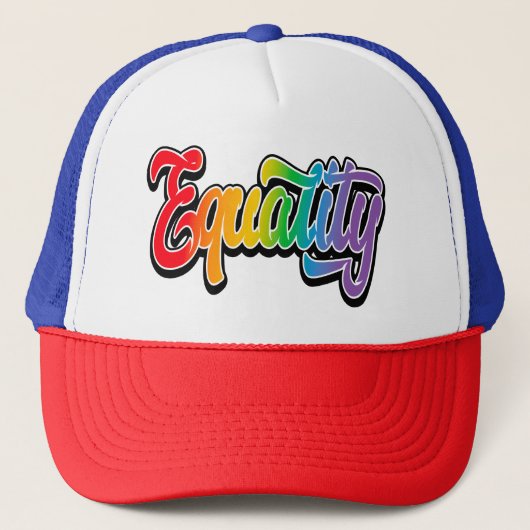 LGBT Pride Rainbow Flag Equality Trucker Pet (Voorkant)