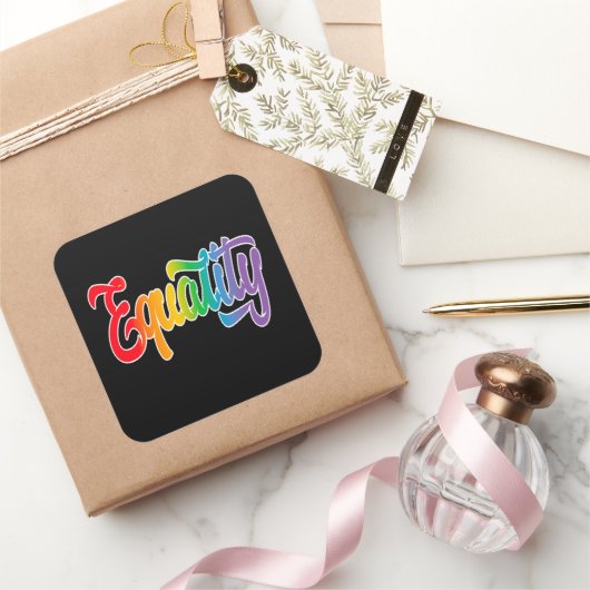 LGBT Pride Rainbow Flag Equality Vierkante Sticker (Geschenken)