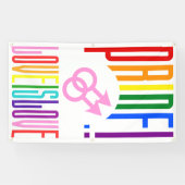 LGBT Pride Rainbow Flag Kleuren Gay Wedding Sign Spandoek (Horizontaal)