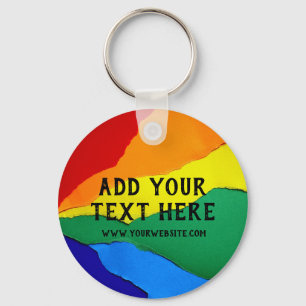 LGBT Pride Rainbow Flag Marketing Sleutelhanger