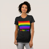 LGBT Pride Rainbow Flag & Tekst Vrouwen T-shirt (Voorkant volledig)