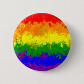 LGBT Pride Rainbow Flag Verf Splatter Button (Voorkant)