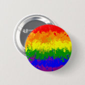 LGBT Pride Rainbow Flag Verf Splatter Button (Voorkant /achterkant)