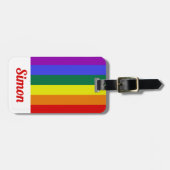 Lgbt Pride Rainbow Gepersonaliseerd Bagagelabel (Voorkant horizontaal)