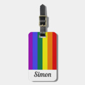 Lgbt Pride Rainbow Gepersonaliseerd Bagagelabel (Voorkant verticaal)