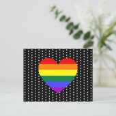 LGBT Pride Rainbow Heart Briefkaart (Staand voorkant)