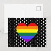 LGBT Pride Rainbow Heart Briefkaart (Voorkant / Achterkant)