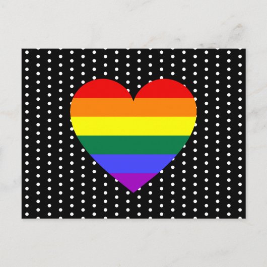 LGBT Pride Rainbow Heart Briefkaart (Voorkant)