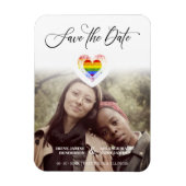 LGBT Pride Rainbow Heart Lesbian Gay Magneet (Verticaal)