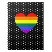 LGBT Pride Rainbow Heart Notitieboek (Voorkant)