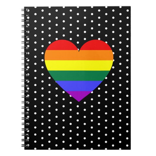 LGBT Pride Rainbow Heart Notitieboek (Voorkant)