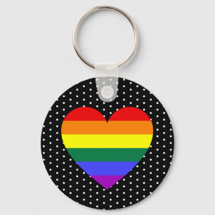 LGBT Pride Rainbow Heart Sleutelhanger